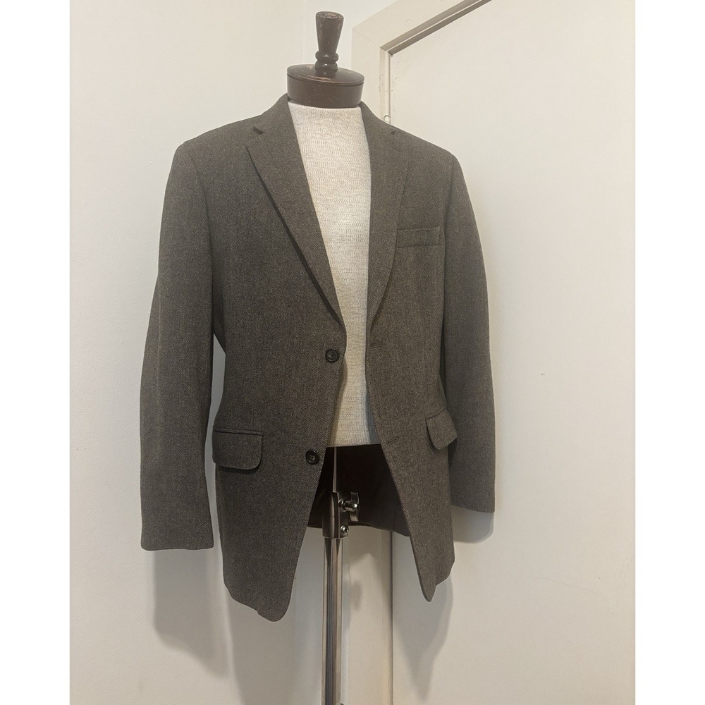 Lauren Ralph Lauren Silver Label Mens Herringbone Blazer Tweed Wool Jacket 41R